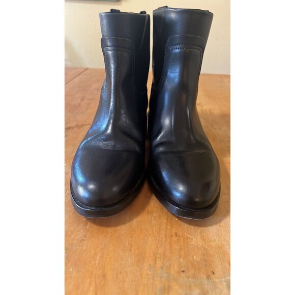 Rag & Bone Holly Boots Womens US 6 EU 36.5 Black Leather Ankle Made In Italy - Picture 3 of 11